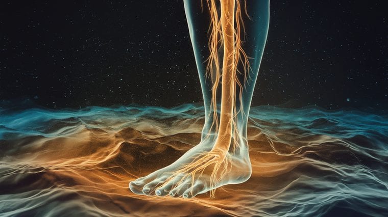 Deep vein thrombosis venous blood flow visualization in leg