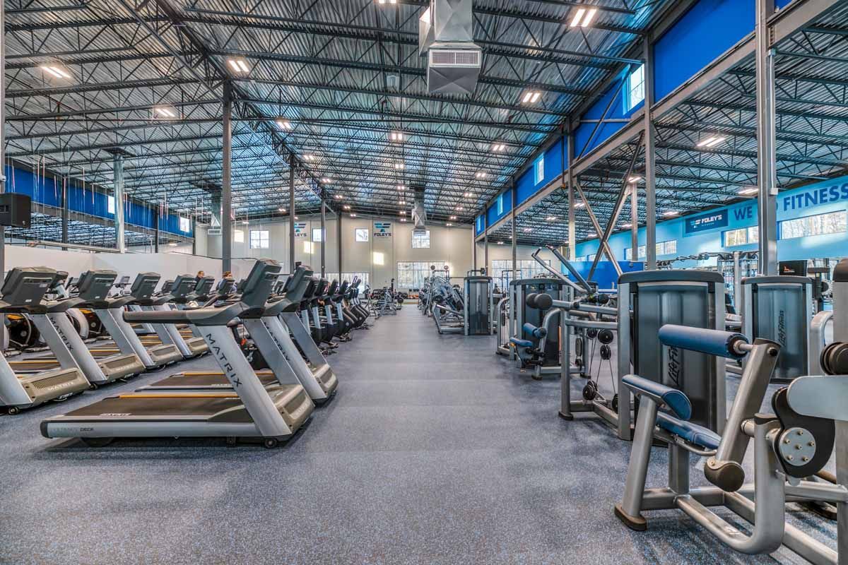 Foley's Fitness Center gym floor in Scarborough, Maine